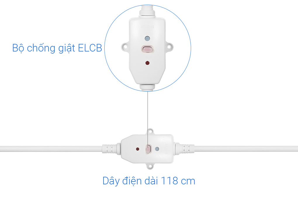 Máy nước nóng gián tiếp Atlantic 20 lít ESA SLIM 823044 SWH 20H M-14 Màu Trắng - Xám