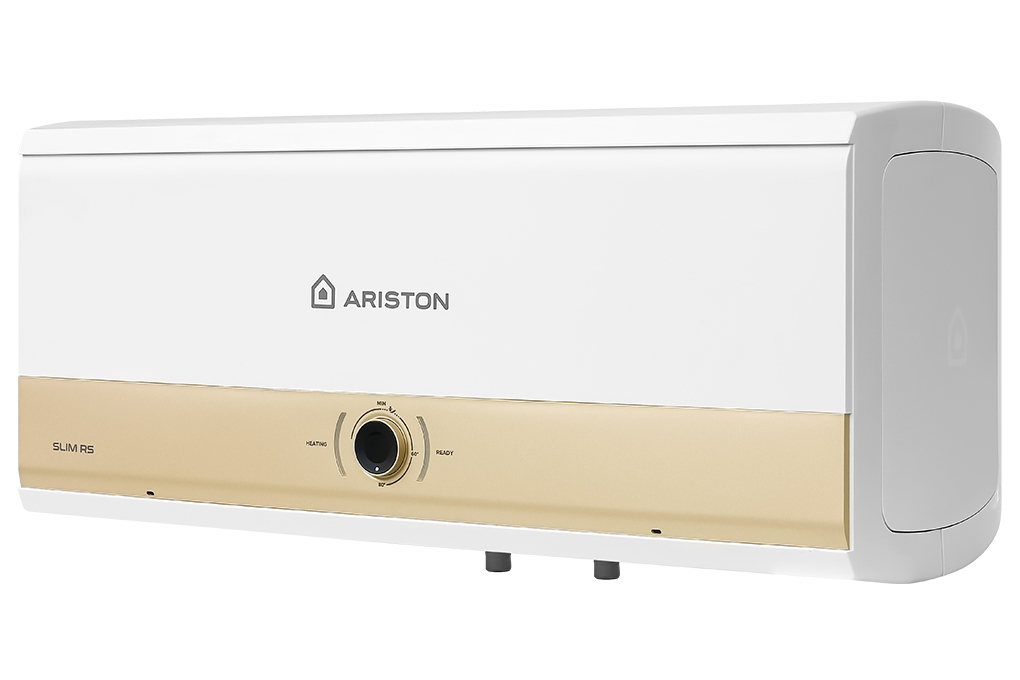 Máy nước nóng gián tiếp Ariston 30 lít 3000W SLIM3 30 RS MT 3KW Màu Trắng - vàng đồng