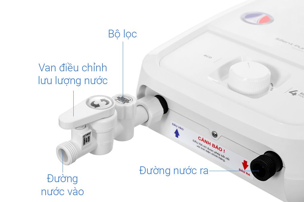 Máy nước nóng trực tiếp Atlantic 4000W Tempo Lite 4000 PU - 811023 Màu Trắng
