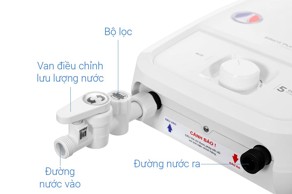 Máy nước nóng trực tiếp Atlantic 5000W Tempo Lite 5000 PU - 811025 Màu Trắng