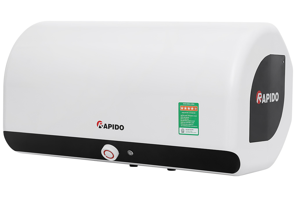 Máy nước nóng gián tiếp Rapido 30 lít 2500W HE 30L Màu Trắng - Đen