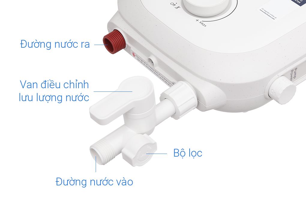 Máy nước nóng trực tiếp Electrolux 4500W EWE451QB-W4 Màu Trắng