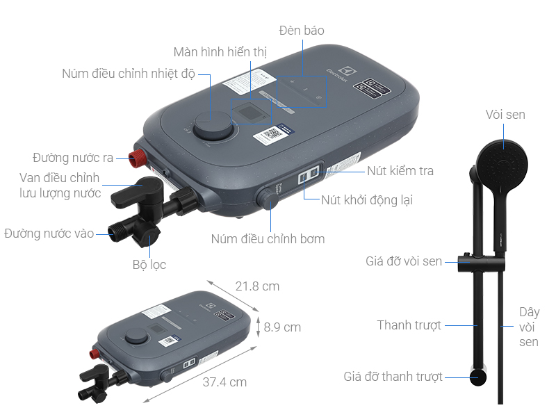 Máy nước nóng trực tiếp Electrolux 4500W EWE451RB-G6