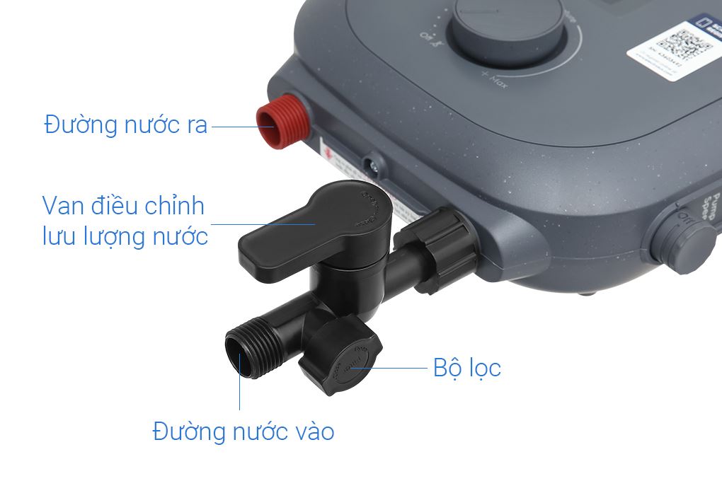 Máy nước nóng trực tiếp Electrolux 4500W EWE451RB-G6 Màu Đen - Xám