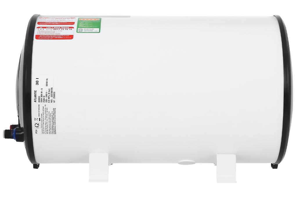 Bình nóng lạnh gián tiếp Atlantic 30 lít OPRO SLIM 833031 SWH 30H M-5 Màu Trắng - Đen