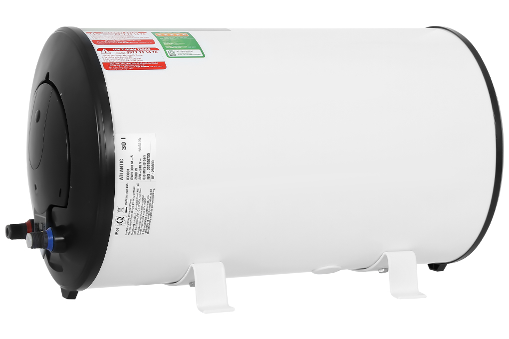 Bình nóng lạnh gián tiếp Atlantic 30 lít OPRO SLIM 833031 SWH 30H M-5 Màu Trắng - Đen