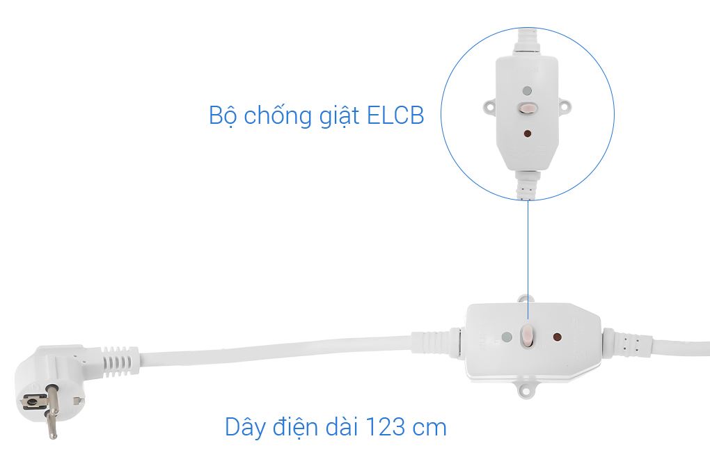 Máy nước nóng gián tiếp Atlantic 50 lít OPRO SLIM 843041 SWH 50H M-5 Màu Trắng - Đen