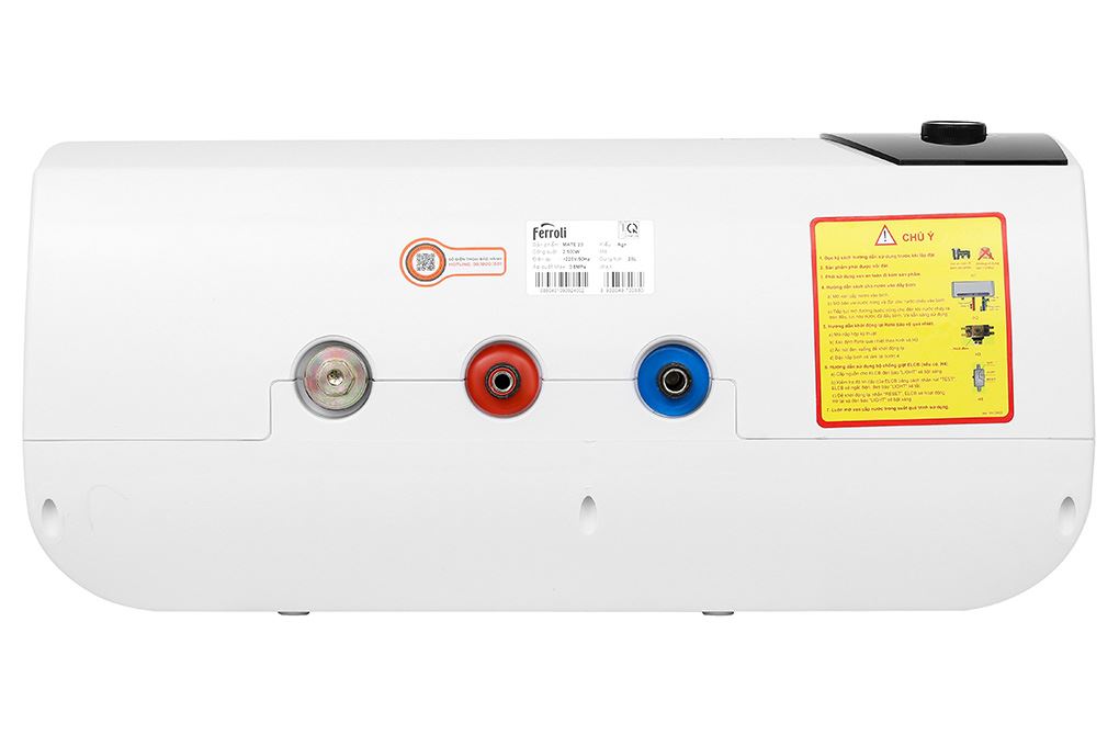 Máy nước nóng gián tiếp Ferroli 20 lít 2500W Mate 20L Ag+ Màu Trắng - Đen