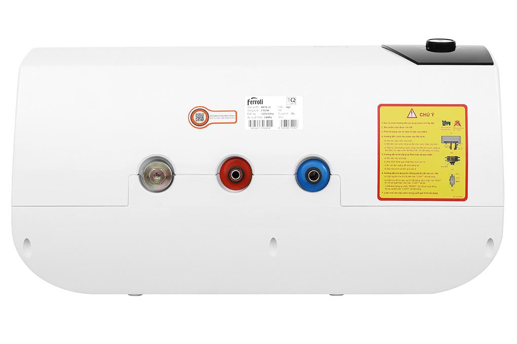 Máy nước nóng gián tiếp Ferroli 30 lít 2500W Mate 30L Ag+ Màu Trắng - Đen