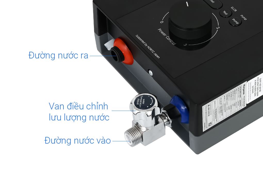 Máy nước nóng trực tiếp Kangaroo 4500W KGWD45P2 Màu Đen