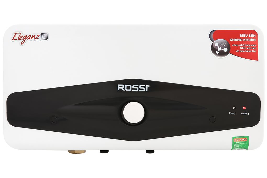 Máy nước nóng gián tiếp Rossi Eleganz-C 15 lít 2500W REC15SL Màu Trắng - Đen