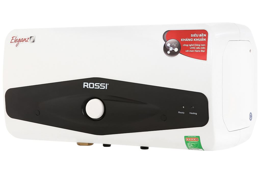Máy nước nóng gián tiếp Rossi Eleganz-C 15 lít 2500W REC15SL Màu Trắng - Đen
