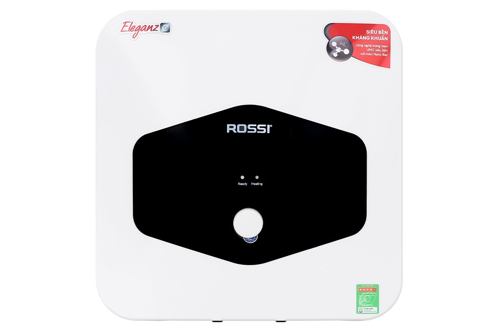 Máy nước nóng gián tiếp Rossi Eleganz-C 30 lít 2500W REC30SQ Màu Trắng - Đen