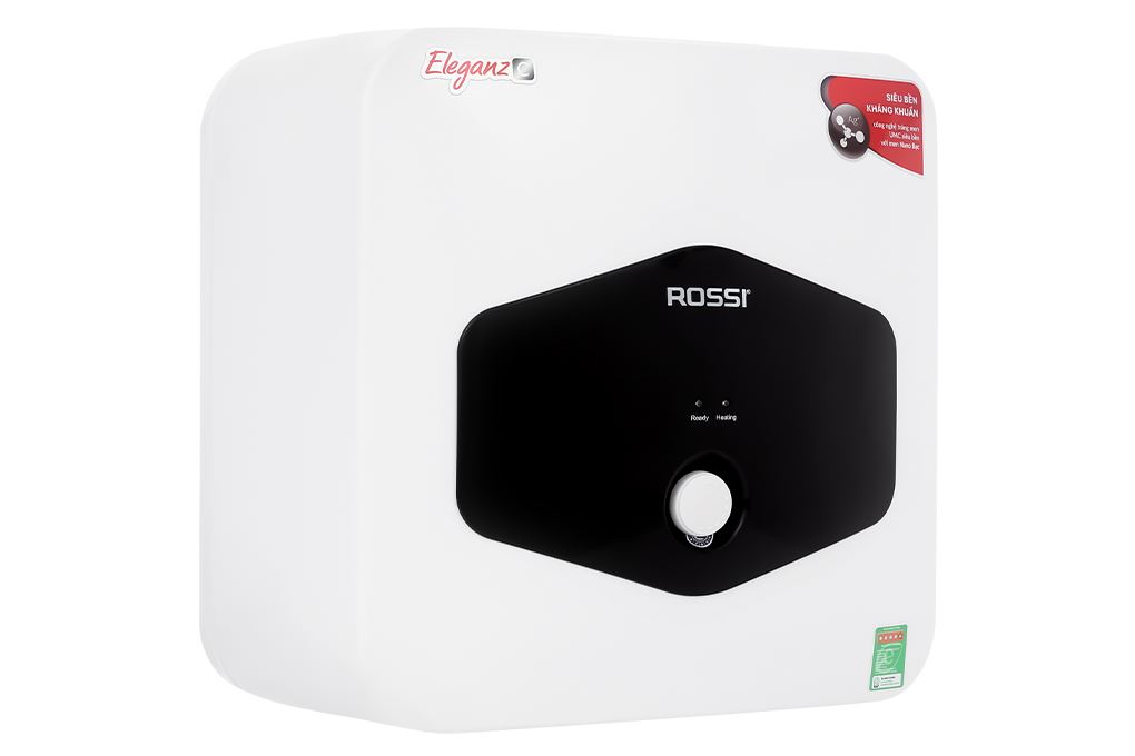 Máy nước nóng gián tiếp Rossi Eleganz-C 30 lít 2500W REC30SQ Màu Trắng - Đen