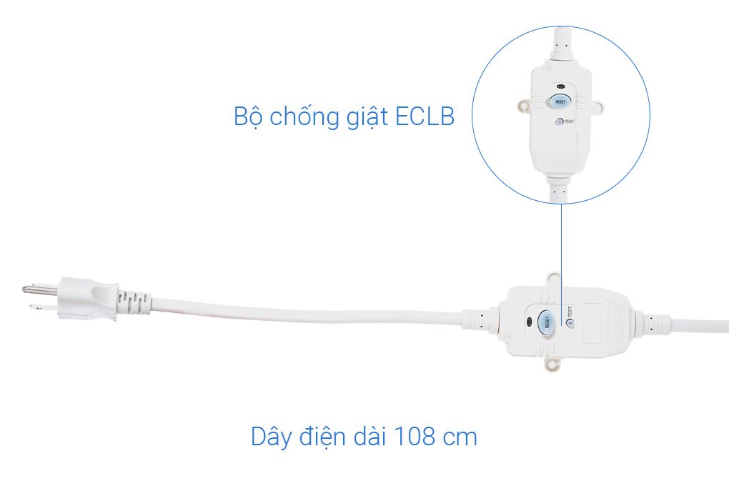 Máy nước nóng gián tiếp Rossi Eleganz-C 30 lít 2500W REC30SQ Màu Trắng - Đen