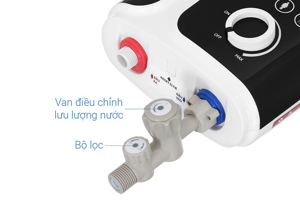 Bình nóng lạnh trực tiếp Rossi 4500W RIS-450 REP Màu Trắng - Đen