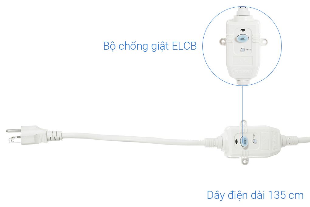 Máy nước nóng gián tiếp Rossi Eleganz 30 lít 2500W REZ30SL Màu Trắng - Đen