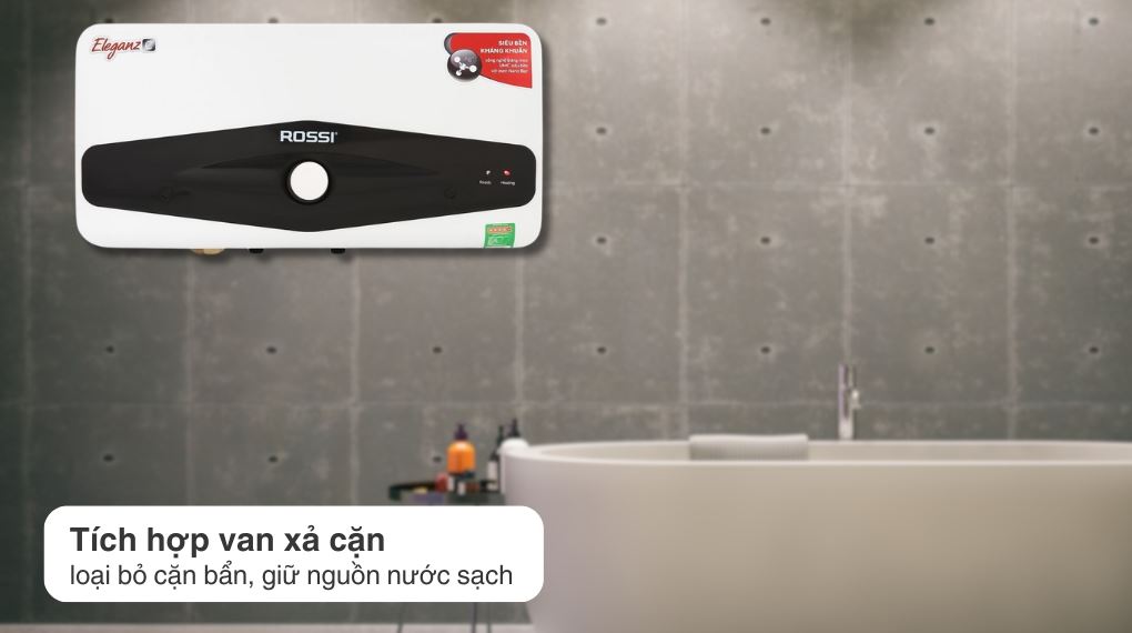 Máy nước nóng gián tiếp Rossi Eleganz-C 20 lít 2500W REC20SL - Tiện ích Máy nước nóng gián tiếp Rossi Eleganz-C 20 lít 2500W REC20SL - Tiện ích