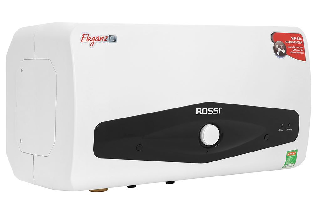 Máy nước nóng gián tiếp Rossi Eleganz-C 30 lít 2500W REC30SL Màu Trắng - Đen