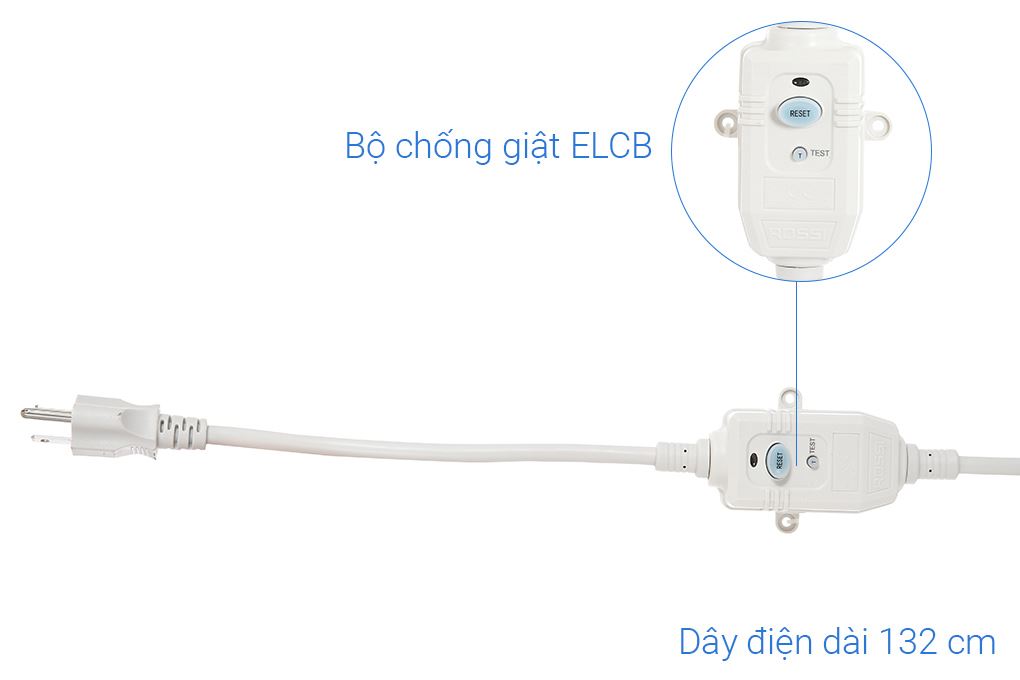 Máy nước nóng gián tiếp Rossi Eleganz-C 30 lít 2500W REC30SL Màu Trắng - Đen