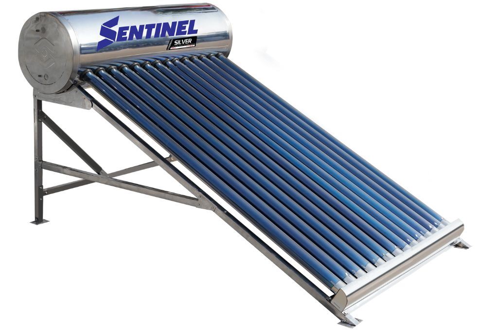 Bình nóng lạnh năng lượng mặt trời Sơn Hà 140 lít Sentinel Silver 58-140T Màu Bạc Inox