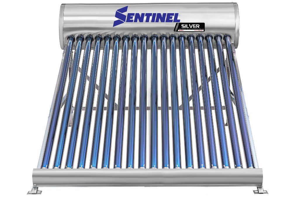 Bình nóng lạnh năng lượng mặt trời Sơn Hà 180 lít Sentinel Silver 58-180T Màu Bạc Inox