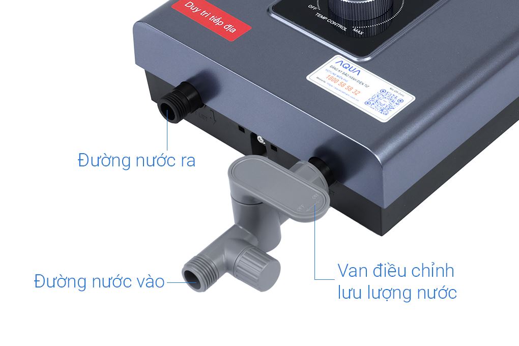 Máy nước nóng trực tiếp Aqua 4500W AEI45E-FP3B(VN) Màu Đen - Xám