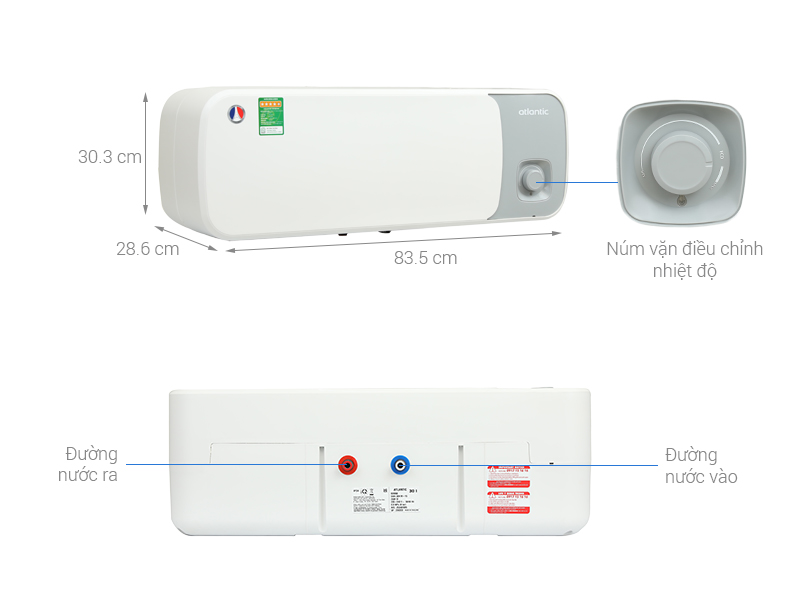 Máy nước nóng gián tiếp Atlantic 30 lít ESA PRO 833060 SWH 30H M-15
