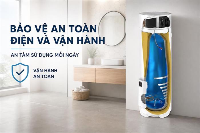 Bình nóng lạnh bơm nhiệt Atlantic 200 lít 2250W EGEO 200L Màu Trắng