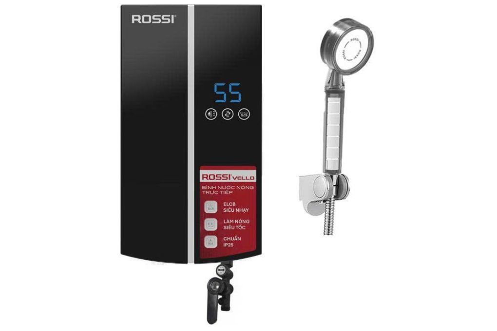Máy nước nóng trực tiếp Rossi Vello 4500W RVO-450REP Màu Đen