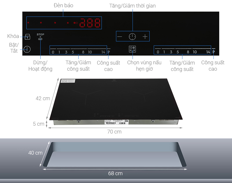 Có nên mua bếp từ âm đôi Electrolux EHI7260BB không? 1 Bếp từ âm đôi Electrolux EHI7260BB với nhiều tính năng vượt trội