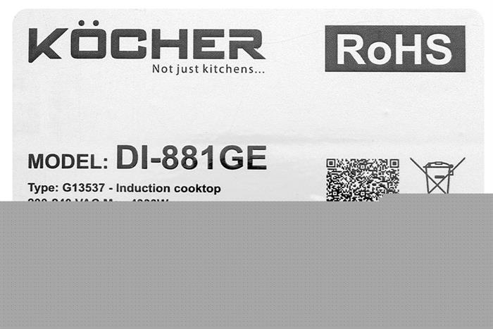 Bếp từ đôi lấp âm Kocher DI-881GE Màu Đen