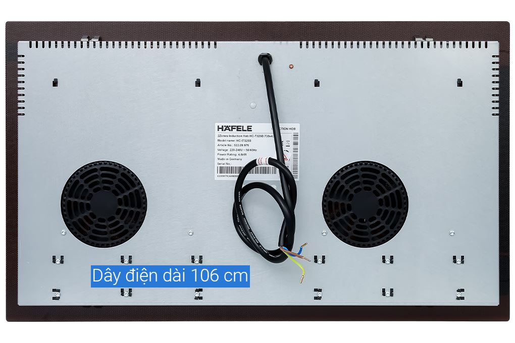 Bếp từ đôi âm Hafele HC-I7325B (533.09.979) 4600W Màu Đen
