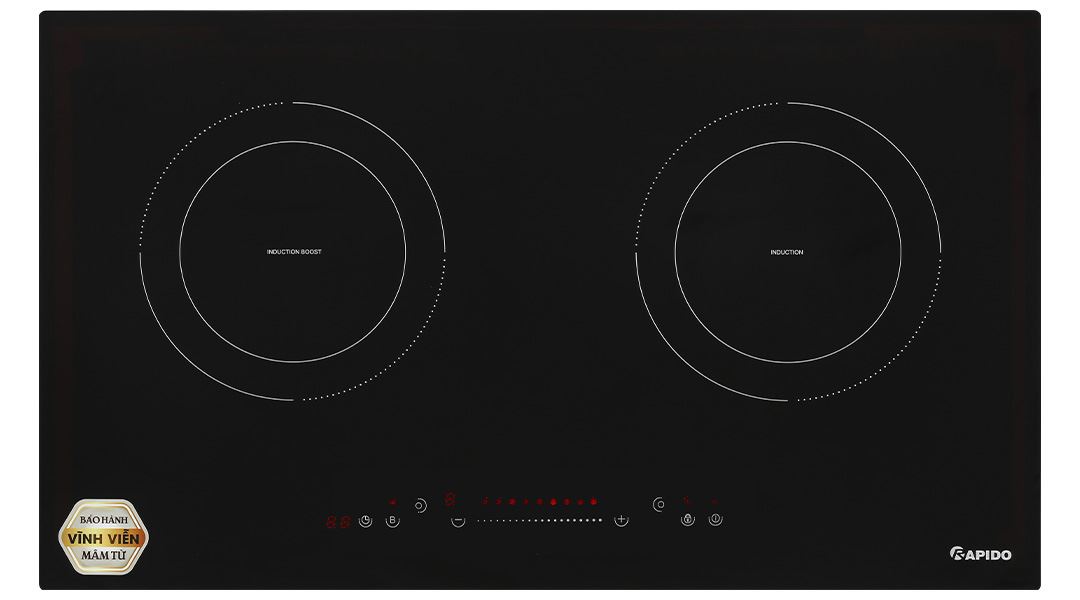 Bếp từ đôi âm Rapido RI-40SKD 4200W Màu Đen