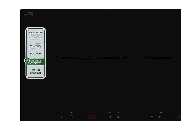 Bếp từ đôi âm Kangaroo KGIC50D1C 5000W Màu Đen