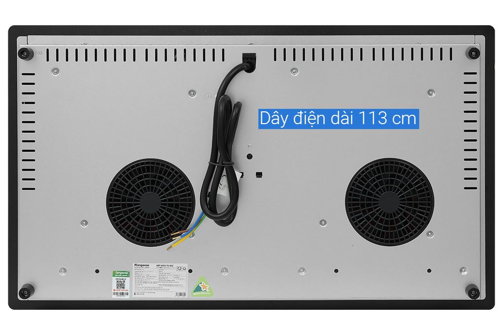 Bếp từ đôi âm Kangaroo KGIC44D1T 4400W Màu Đen