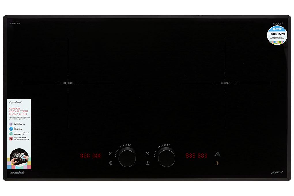 Bếp từ đôi âm Comfee CIH-52DHP 5200W Màu Đen