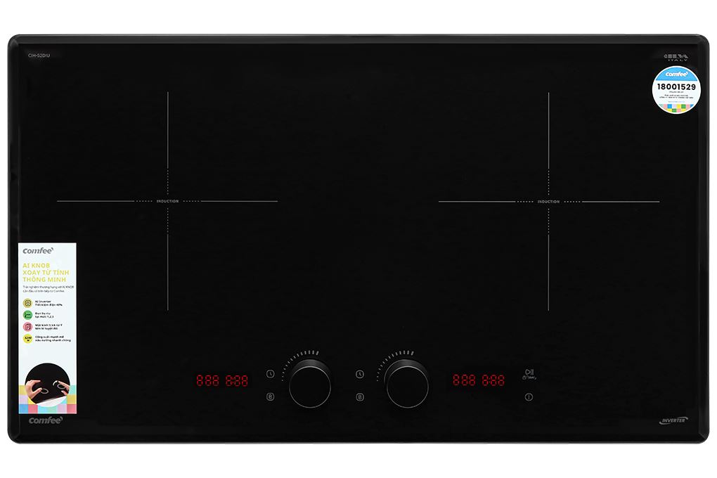 Bếp từ đôi âm Comfee CIH-52DIU 5200W Màu Đen