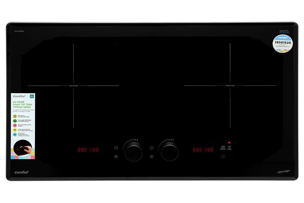 Bếp từ đôi âm Comfee CIH-55DSU 5500W Màu Đen