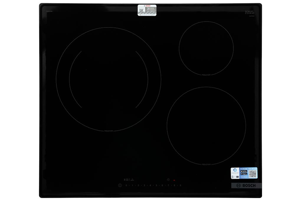 Bếp từ 3 vùng nấu âm Bosch PIJ61RHB1E 7400W Màu Đen