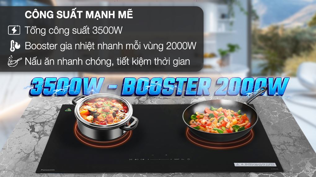 Bếp từ đôi lắp âm Panasonic KY-R72AELYUE - Công suất Bếp từ đôi lắp âm Panasonic KY-R72AELYUE - Công suất