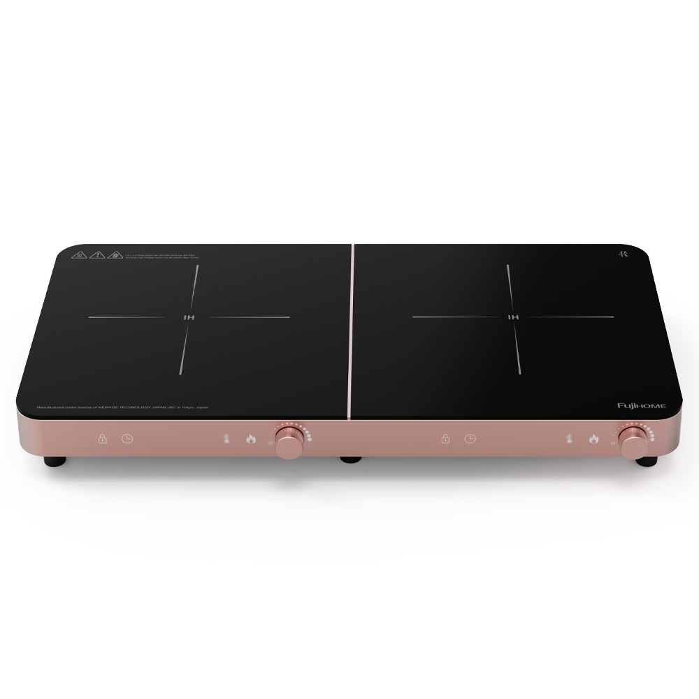 Bếp từ đôi FUJIHOME IC2602P 3400W Màu Hồng
