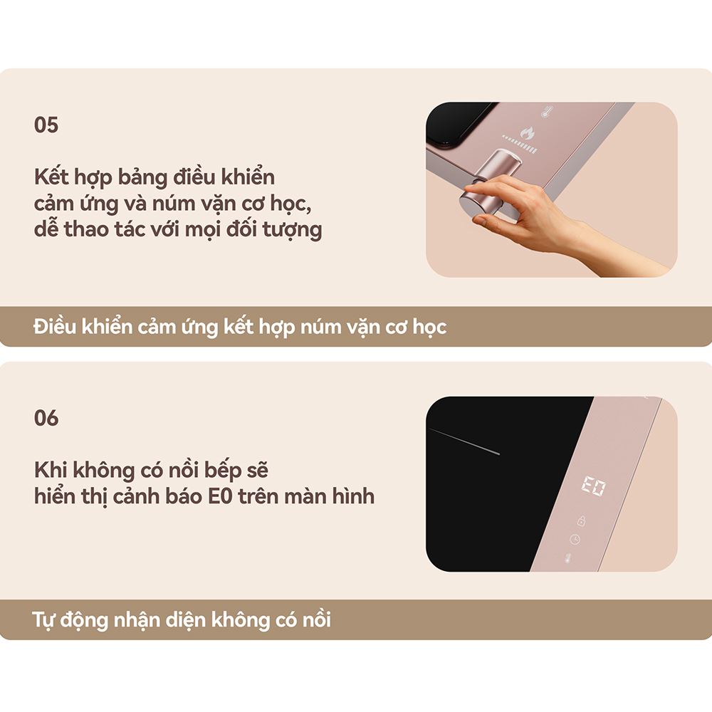 Bếp từ đơn FUJIHOME IC1207P 1900W Màu Hồng