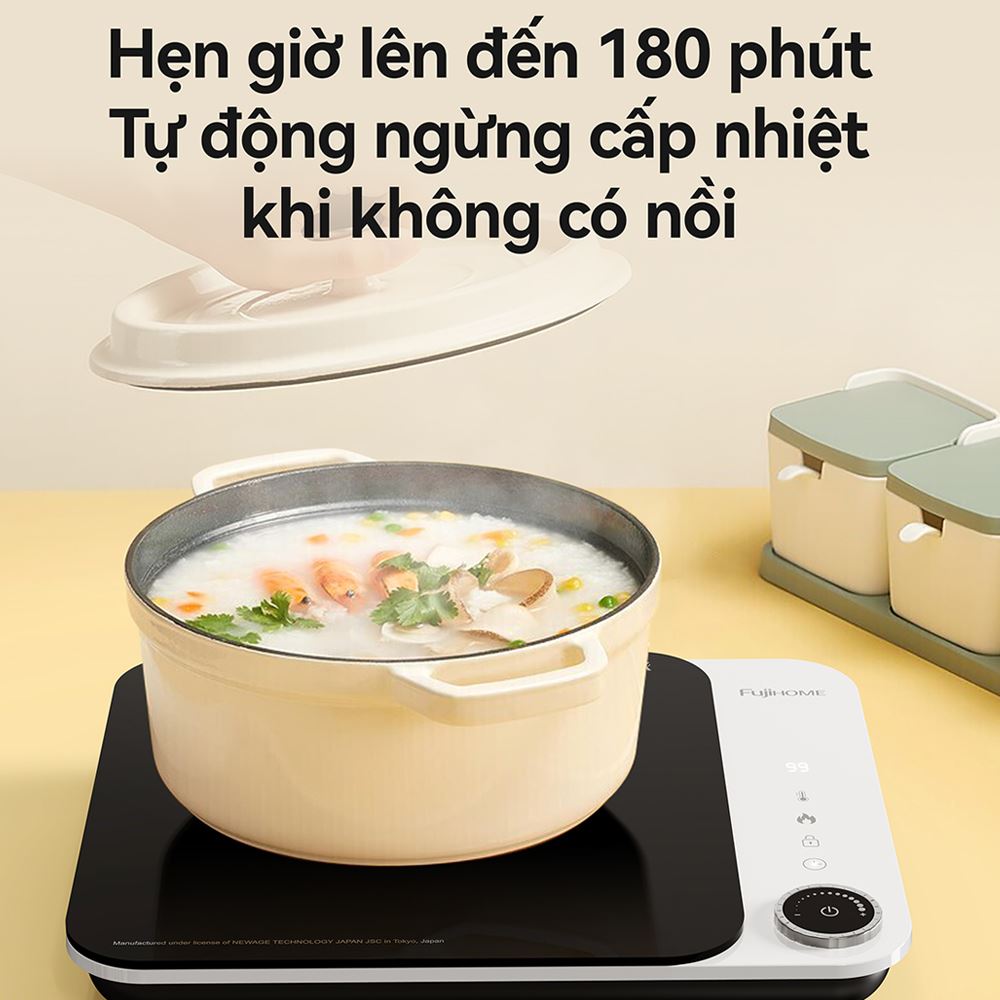 Bếp Từ Đơn FUJIHOME IC1901W 1900W Màu Trắng