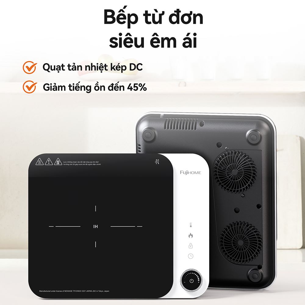 Bếp Từ Đơn FUJIHOME IC1901W 1900W Màu Trắng