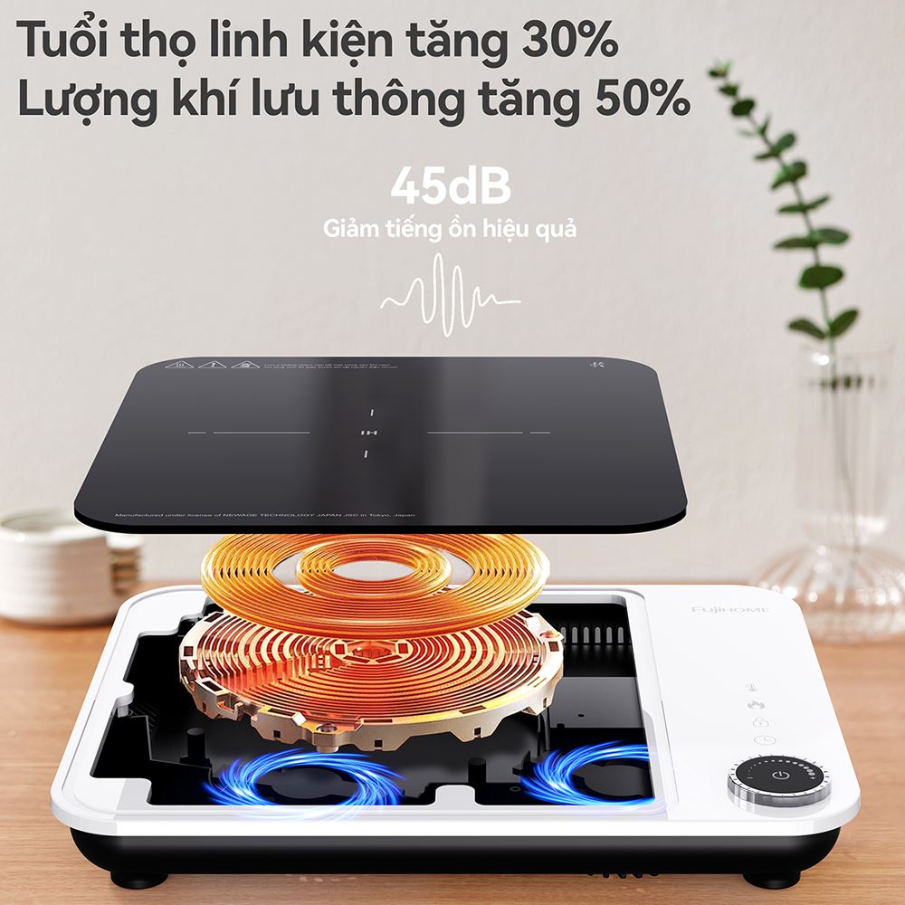 Bếp Từ Đơn FUJIHOME IC1901W 1900W Màu Trắng