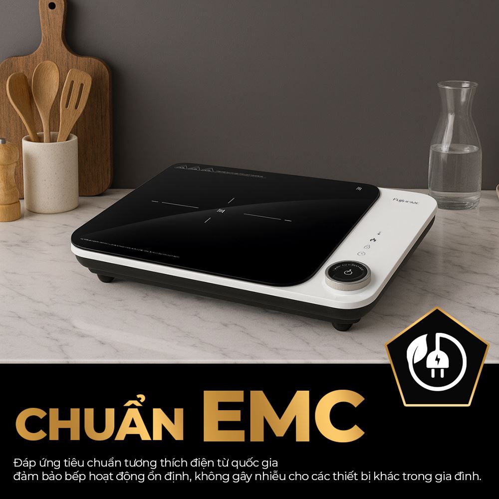 Bếp Từ Đơn FUJIHOME IC1901W 1900W Màu Trắng