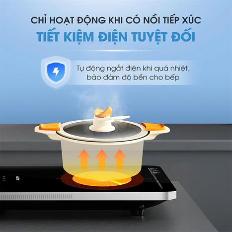 Bếp từ đơn KALITE Ultra H6 2000W Màu Đen