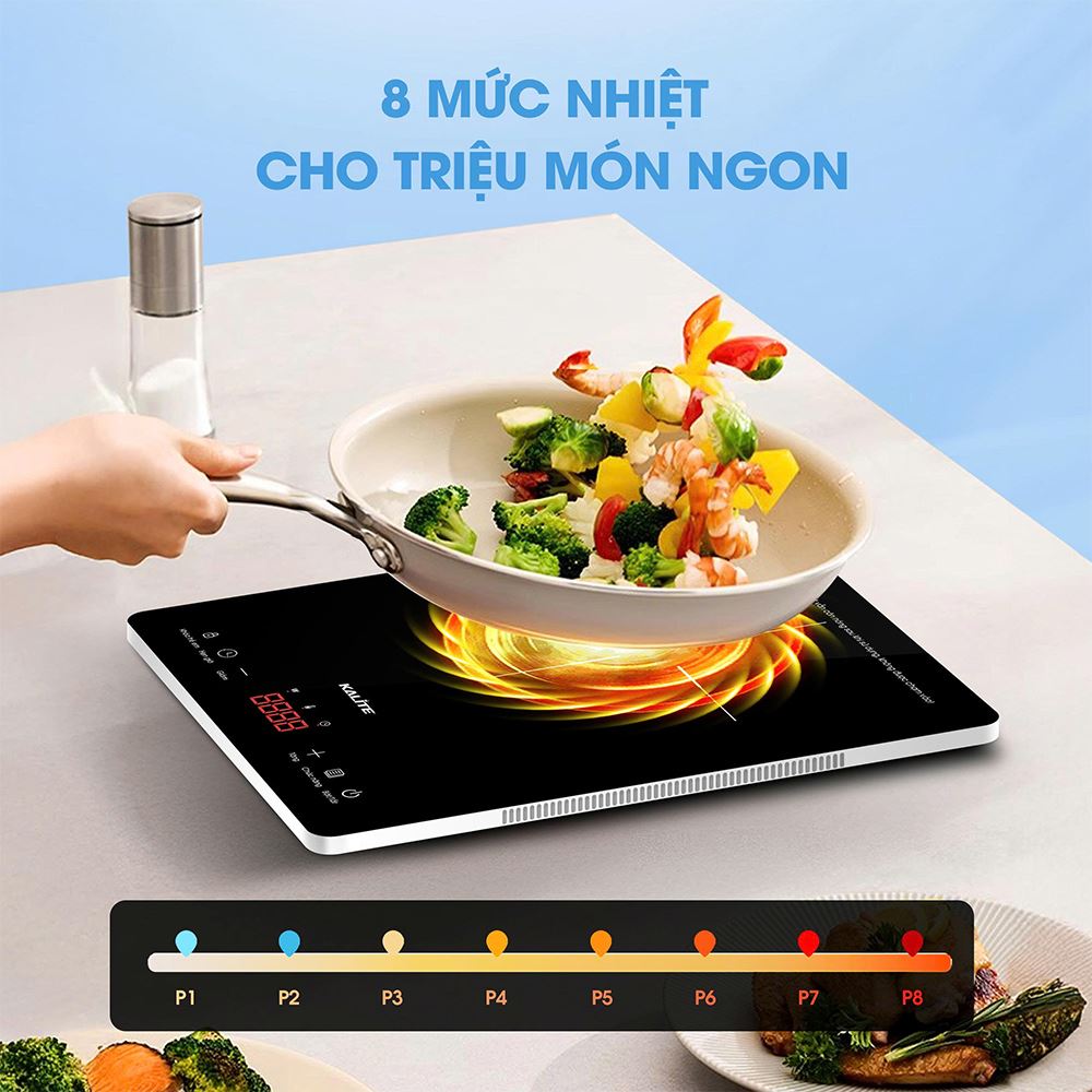 Bếp từ đơn KALITE Ultra H6 2000W Màu Đen
