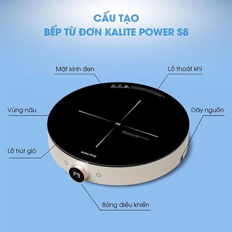 Bếp từ đơn KALITE Power S8 2000W Màu Màu be